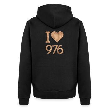 love 976 - Veste à capuche bio Premium Unisexe - noir - Dos - Nico (187cm)