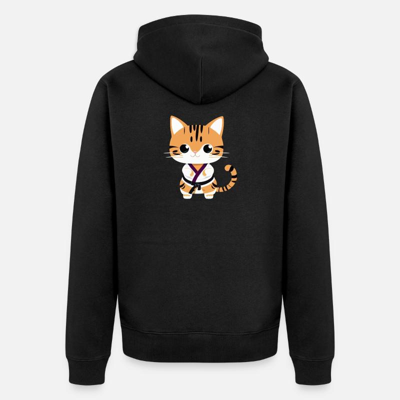 Chatons de karaté - Veste à capuche bio Premium Unisexe - noir