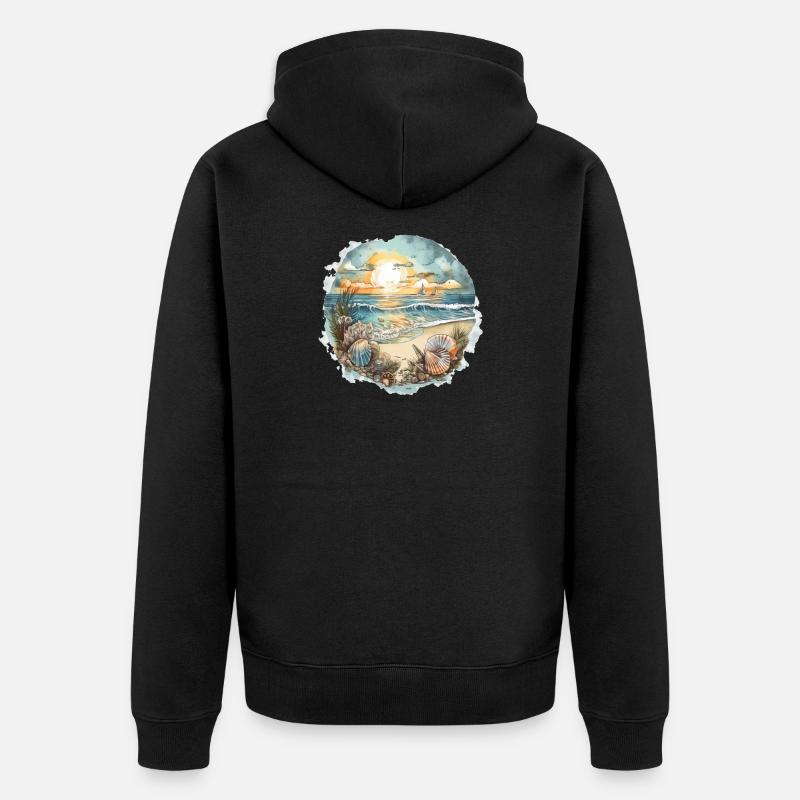 Strandtraum - Unisex Premium Bio Zip Hoodie - Schwarz