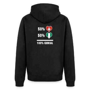Nigeria et Suisse 100% Awesome Flag - Veste à capuche bio Premium Unisexe - noir - Dos - Nico (187cm)