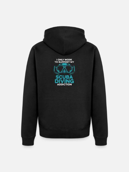 Design de plongée sous-marine - Veste à capuche bio Premium Unisexe - noir