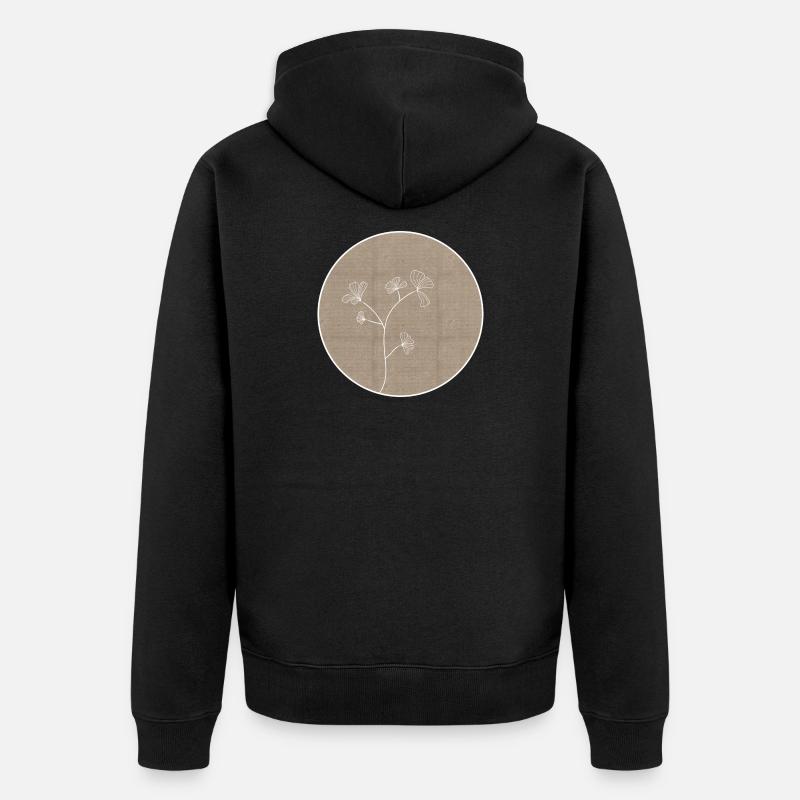 Fleur ornementale - Veste à capuche bio Premium Unisexe - noir