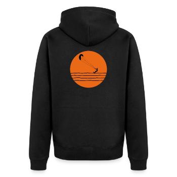 Kitesurf - Veste à capuche bio Premium Unisexe - noir - Dos - Nico (187cm)