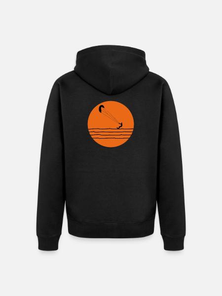 Kitesurf - Veste à capuche bio Premium Unisexe - noir