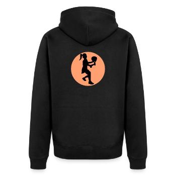 Players Sport Padel Tournament Leisure Rackets - Unisex Premium Organic Zip Hoodie - black - Back - Nico (187cm)