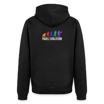 Padel Evolution Player Padel Team Statement Sport - Unisex Premium Organic Zip Hoodie - black - Back - Nico (187cm)