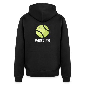 Sport Padel Player Balls Déclaration Padel Jeu de Padel - Veste à capuche bio Premium Unisexe - noir - Dos - Nico (187cm)