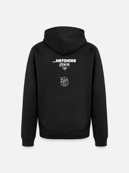Déclaration de grossesse Grossesse Bébé - Veste à capuche bio Premium Unisexe - noir