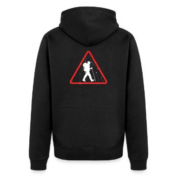 Randonneurs, randonnées, randonnées en montagne, randonnées, escalade - Veste à capuche bio Premium Unisexe - noir - Dos - Nico (187cm)