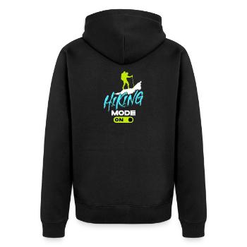 Glacier Hiking Hikers Mountains Statement Tours - Unisex Premium Organic Zip Hoodie - black - Back - Nico (187cm)