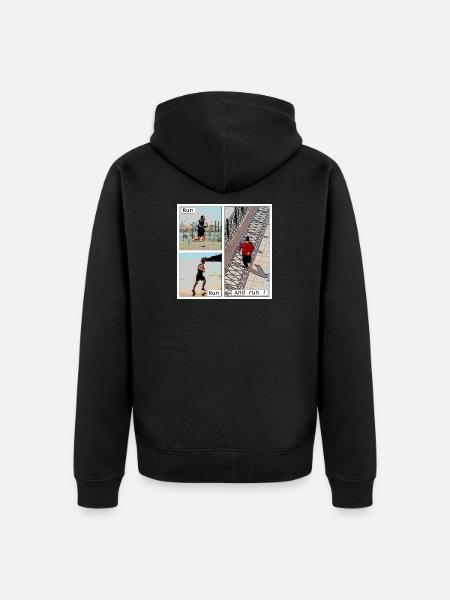 Die Freude am Laufen - Unisex Premium Bio Zip Hoodie - Schwarz