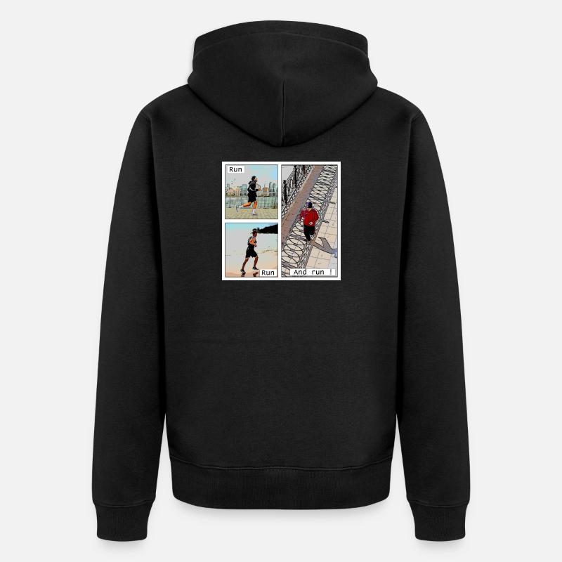 Le plaisir de courrir - Veste à capuche bio Premium Unisexe - noir