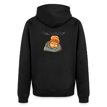 Tamia nap - Unisex Premium Organic Zip Hoodie - black - Back - Nico (187cm)