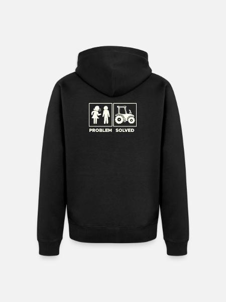 Traktor Statement Nutzfahrzeug Fahrzeug Ackerbau - Unisex Premium Bio Zip Hoodie - Schwarz