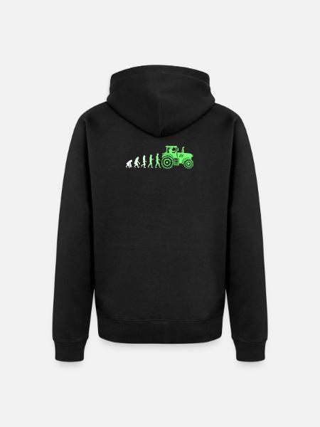 Commercial Vehicle Tractor Evolution Vehicle Bauer Field - Unisex Premium Organic Zip Hoodie - black