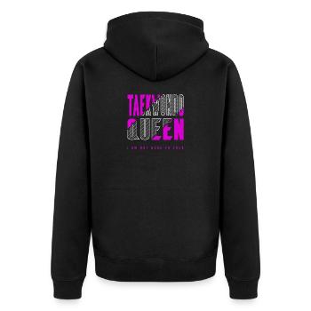Reine du taekwondo - Veste à capuche bio Premium Unisexe - noir - Dos - Nico (187cm)