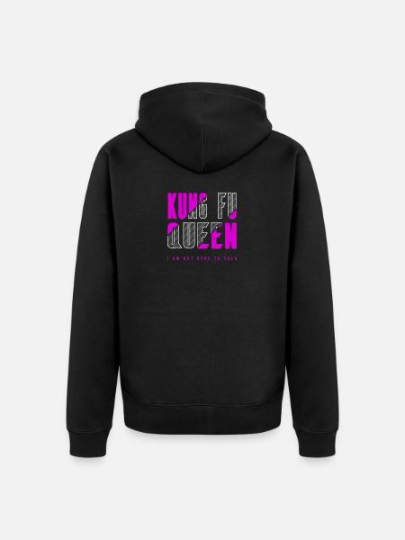 Kung Fu Queen - Unisex Premium Organic Zip Hoodie - black