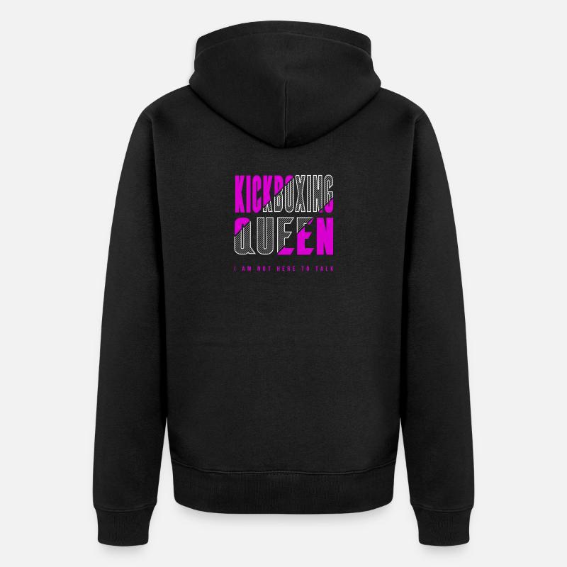 Reine du kickboxing - Veste à capuche bio Premium Unisexe - noir
