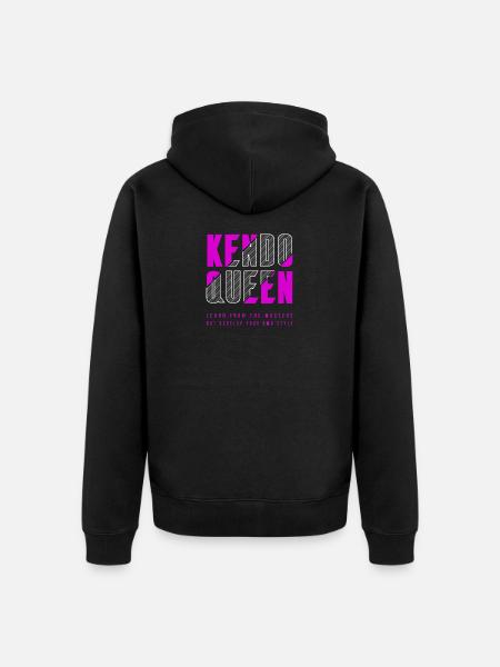 Kendo Queen - Unisex Premium Organic Zip Hoodie - black