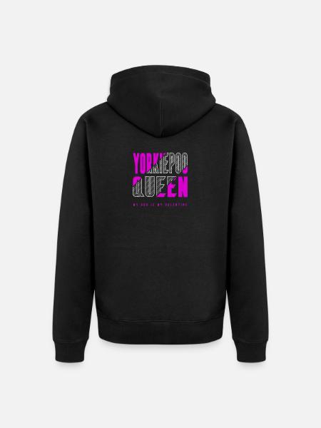 Yorkiepoo Queen - Unisex Premium Organic Zip Hoodie - black