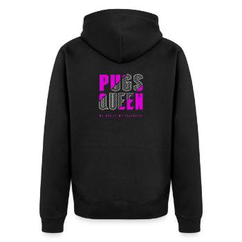 Reine des carlins - Veste à capuche bio Premium Unisexe - noir - Dos - Nico (187cm)