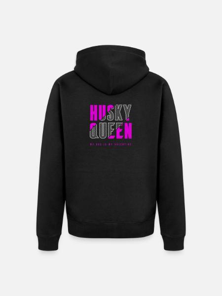 Husky Queen - Unisex Premium Organic Zip Hoodie - black