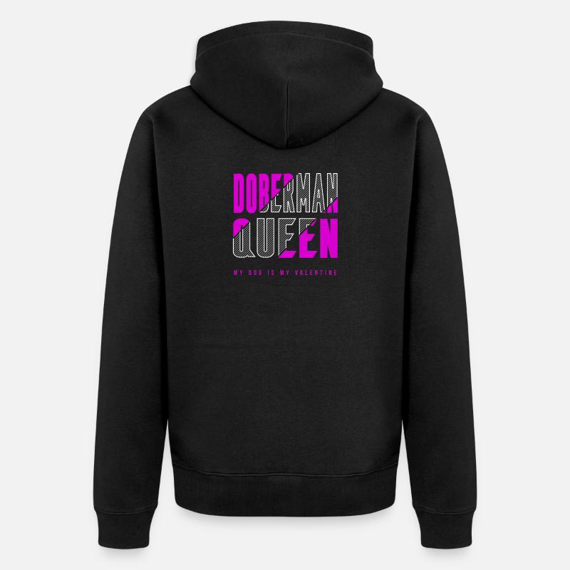 Reine Doberman - Veste à capuche bio Premium Unisexe - noir