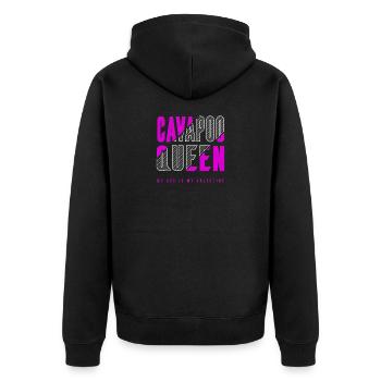 Reine de Cavapoo - Veste à capuche bio Premium Unisexe - noir - Dos - Nico (187cm)