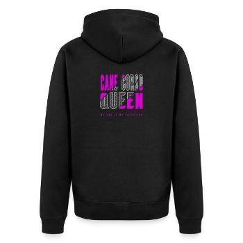 Cane Corso Queen - Unisex Premium Organic Zip Hoodie - black - Back - Nico (187cm)
