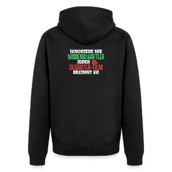 Film Schauen Movies Statement Dvd Abend Kinoabend - Unisex Premium Bio Zip Hoodie - Schwarz - Hinten - Nico (187cm)
