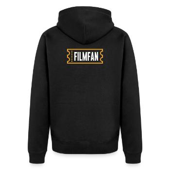 Movies Kino Movie Night Statement Dvd Abend Filme - Unisex Premium Bio Zip Hoodie - Schwarz - Hinten - Nico (187cm)