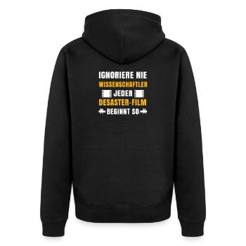 Kinoabend Theater Streaming Movies Statement Filme - Unisex Premium Bio Zip Hoodie - Schwarz - Hinten - Nico (187cm)