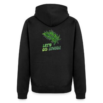 Umweltschützer Mutter Erde Natur Statement Umwelt - Unisex Premium Bio Zip Hoodie - Schwarz - Hinten - Nico (187cm)