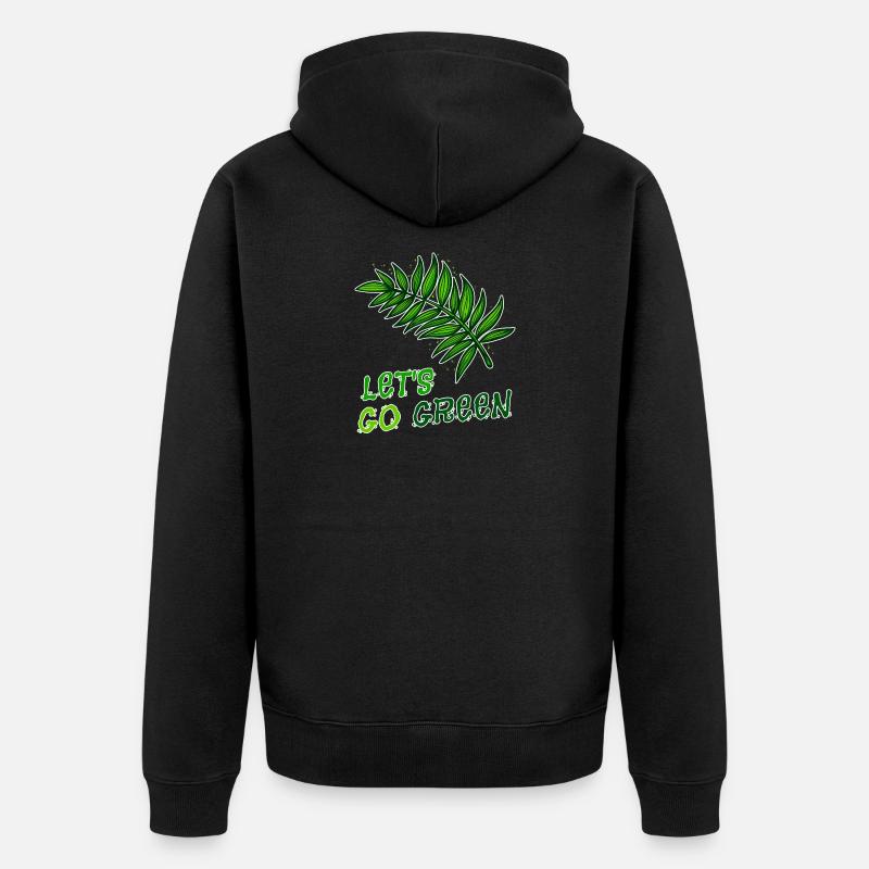 Umweltschützer Mutter Erde Natur Statement Umwelt - Unisex Premium Bio Zip Hoodie - Schwarz
