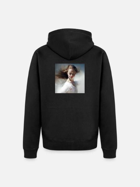 Women's Painting 01 - Unisex Premium Organic Zip Hoodie - black
