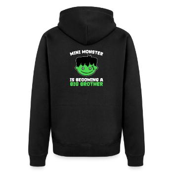 Frères et sœurs Bro Big Brother Déclaration Brother Brother Heart - Veste à capuche bio Premium Unisexe - noir - Dos - Nico (187cm)