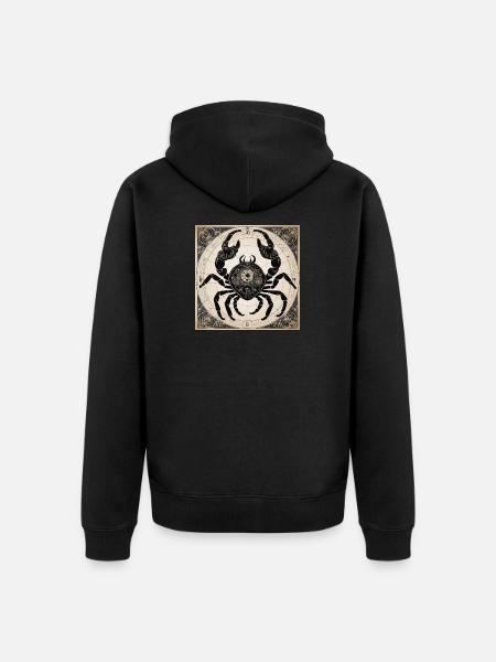 Zodiac Cancer - Unisex Premium Bio Zip Hoodie - Schwarz