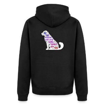Dog Pets Statement Animal préféré - Veste à capuche bio Premium Unisexe - noir - Dos - Nico (187cm)