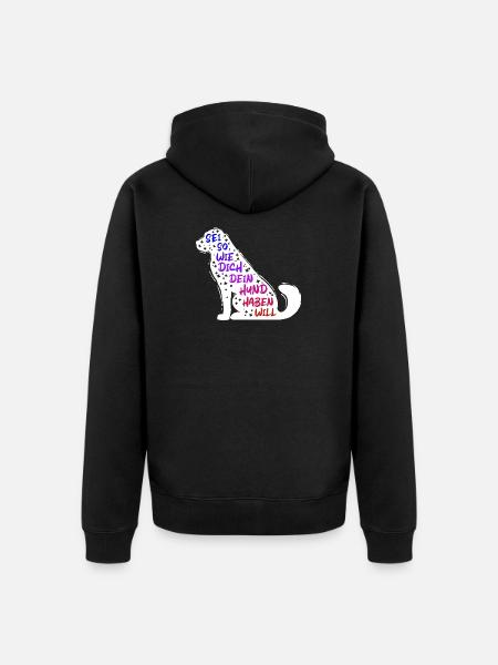 Lieblingstier Statement Hund Haustiere Kuscheltier - Unisex Premium Bio Zip Hoodie - Schwarz