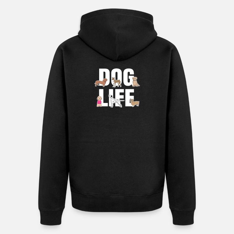 Déclaration de chiot animal préféré - Veste à capuche bio Premium Unisexe - noir