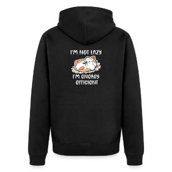 Pets Animals Hamster Favorite Animal Statement - Unisex Premium Organic Zip Hoodie - black - Back - Nico (187cm)