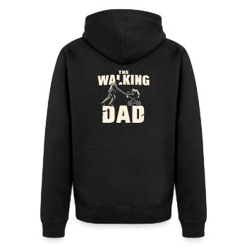 The Walking Dad - Humour Jeune Papa - Veste à capuche bio Premium Unisexe - noir - Dos - Nico (187cm)