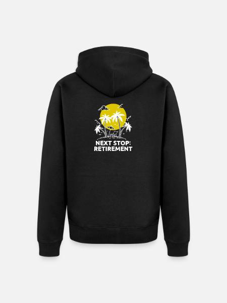 Retirement Statement Leisure Farewell Retiree - Unisex Premium Organic Zip Hoodie - black