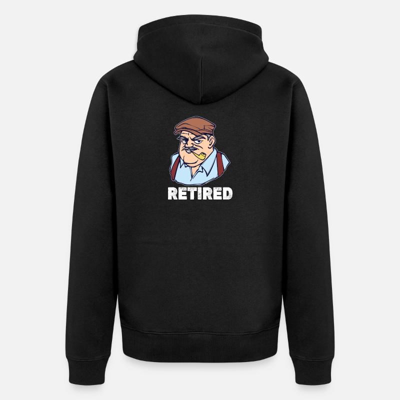 Retraite Dire Retraité Retraité Loisirs - Veste à capuche bio Premium Unisexe - noir