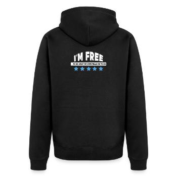 Déclaration de liberté Retraite Senior Job Carrière - Veste à capuche bio Premium Unisexe - noir - Dos - Nico (187cm)