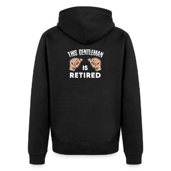Retraite Relevé de retraite des personnes âgées Liberté - Veste à capuche bio Premium Unisexe - noir - Dos - Nico (187cm)