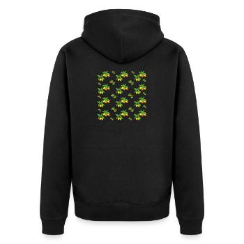 Delicious Mangoes - Pattern - Unisex Premium Organic Zip Hoodie - black - Back - Nico (187cm)