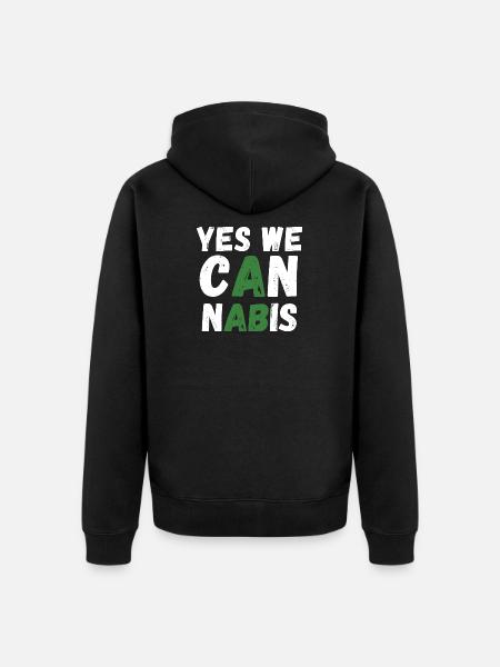 Yes We Cannabis! - Unisex Premium Bio Zip Hoodie - Schwarz