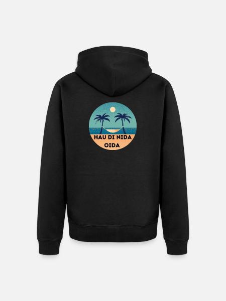 Hau di nida Oida. - Unisex Premium Bio Zip Hoodie - Schwarz