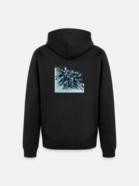 Season's Greetings - Unisex Premium Organic Zip Hoodie - black
